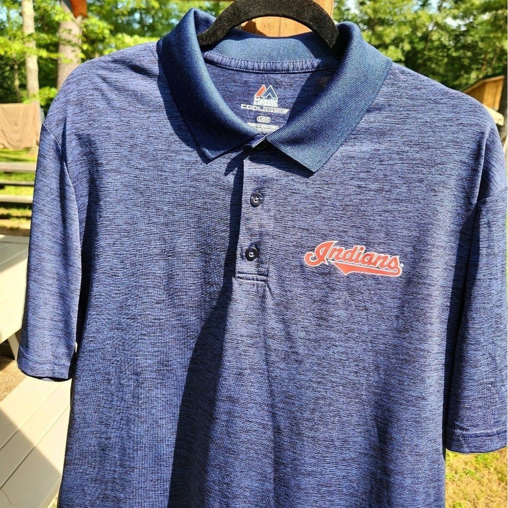 Mens Large Majestic Indians Cool Base shirt